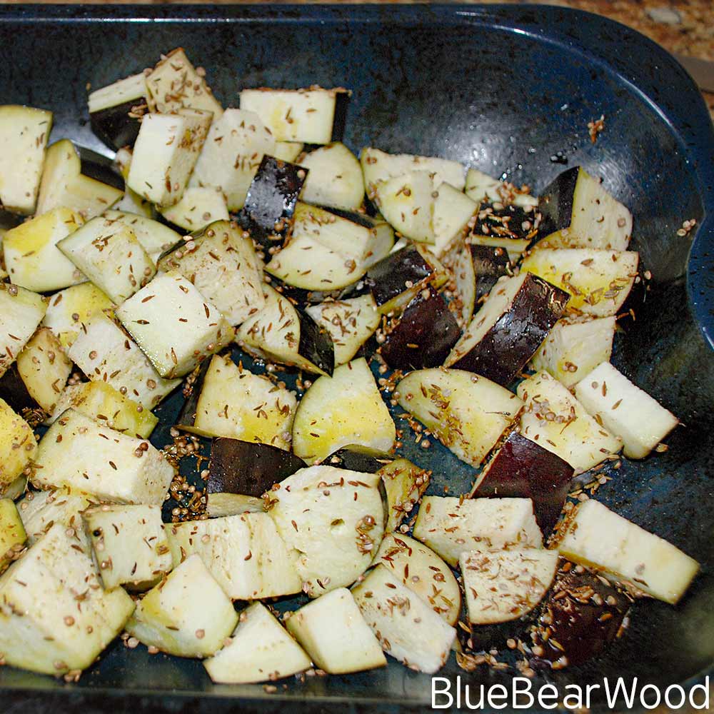 Roast Aubergine With Corainder And Cumin