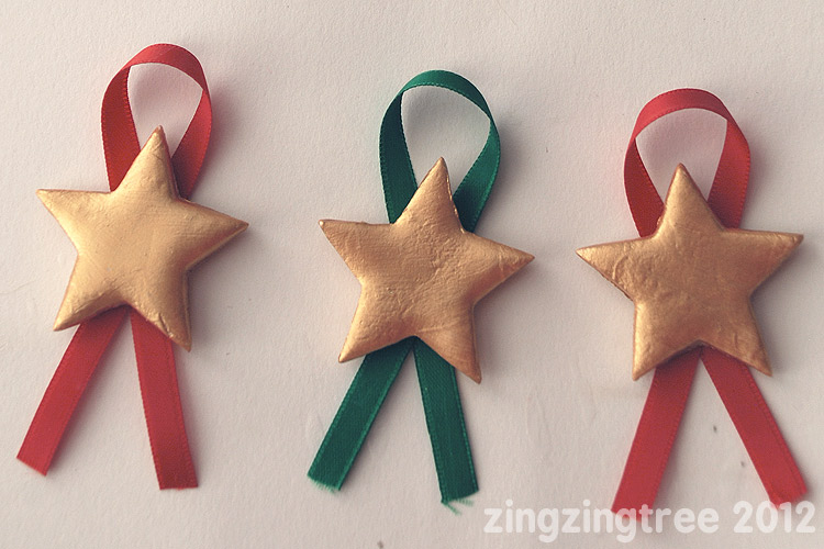 Gold Star Tree Decoration
