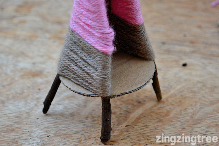 Yarn Teepee Tea Light Holder