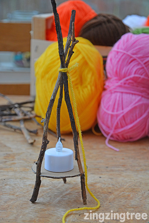 Yarn Stick Teepee Craft