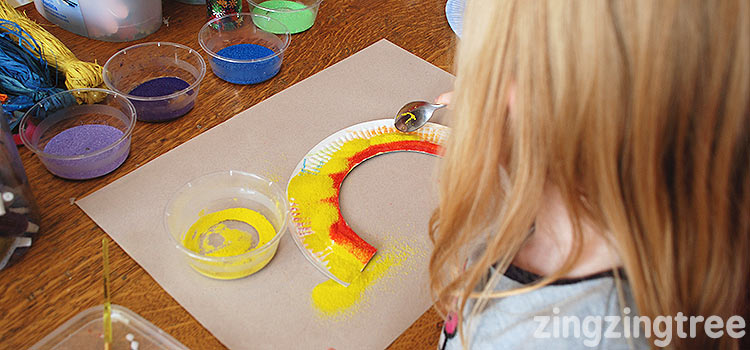 Paper Plate Rainbow Collage
