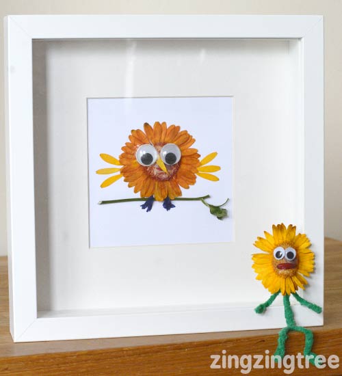 Dried Flower Bird Craft