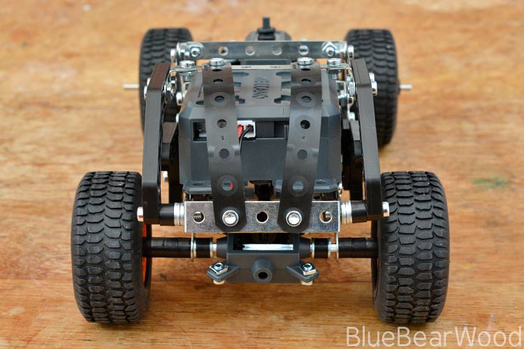 Back end of Meccano 4x4 off road truck