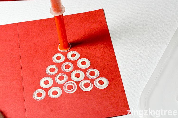 Super quick Mono print Christmas Tree card