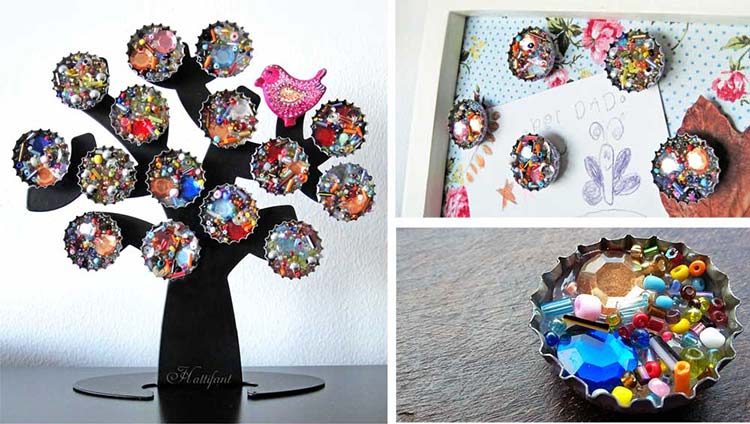 Bottle Top Treasure Magnets