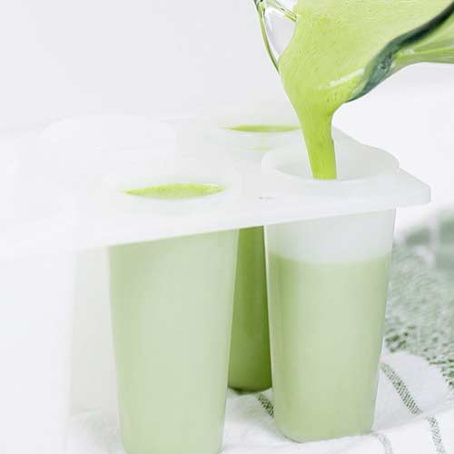 Green smoothie popsicle