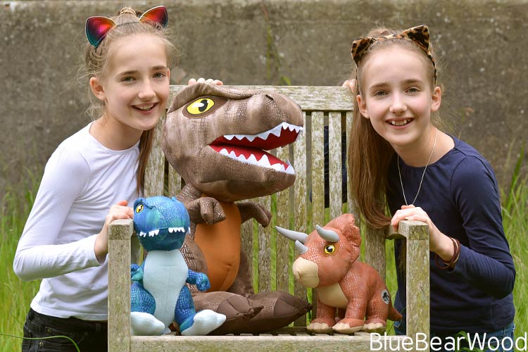 T-Rex Blue Raptor And Triceratops Soft Toys