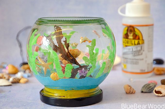Gorilla Glue Glass Jar Sea Aquarium Craft