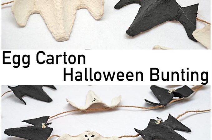 Easy DIY Halloween Bunting Using Egg Cartons