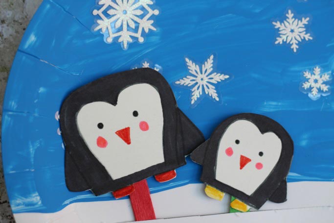 penguin paper plate craft