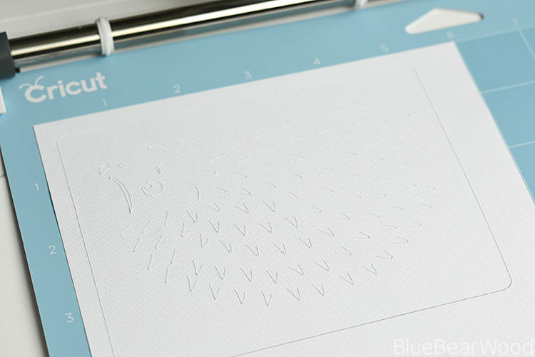 Cricut Maker Hedgehog Card Cut Out