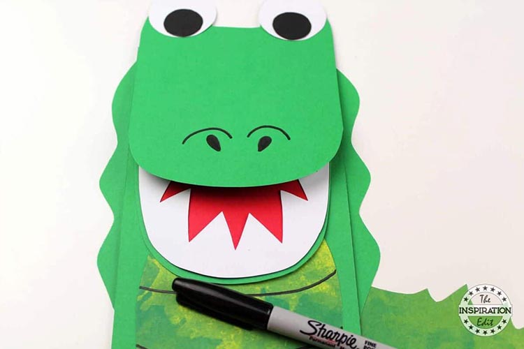 Paper Bag Crocodile Craft