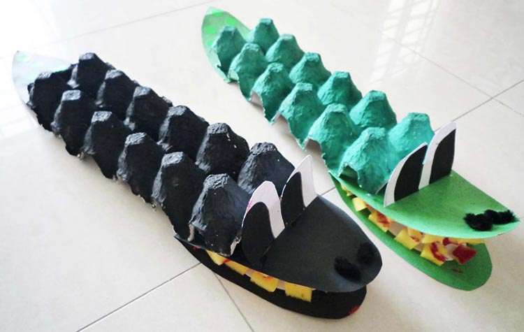Egg Box Crocodile Craft