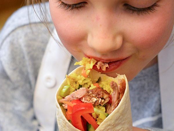 Duck Wrap Packed Lunch For Kids
