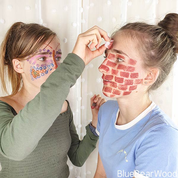 Printing With Little Brian Face Paint Sticks