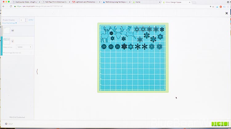 Cutting Out Stags And Snowflakes On The Cricuit