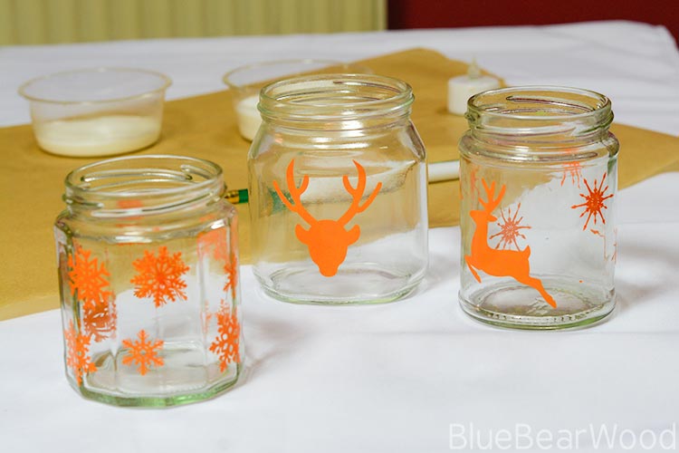 Using Cricut Window Cling On A Glass Jar To Make Luminaries