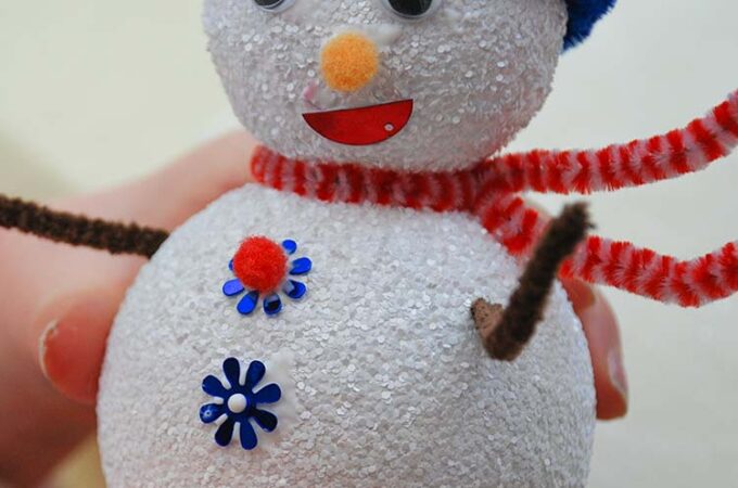 Snowman Decoration Craft For Kids