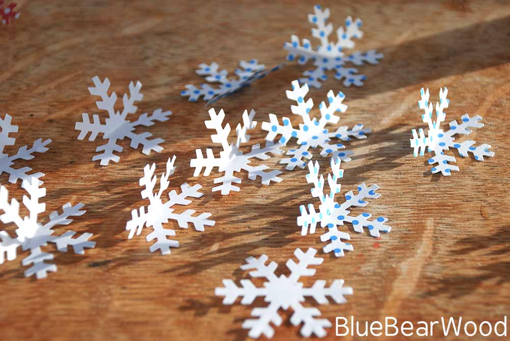 Creasing Paper Snowflakes