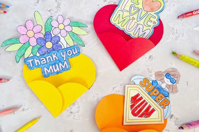DIY Mother's Day Heart Card - Free Printable